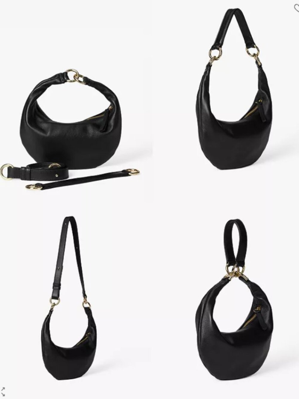 HYER GOODS 4-in-1 Convertible Crescent Ring Bag